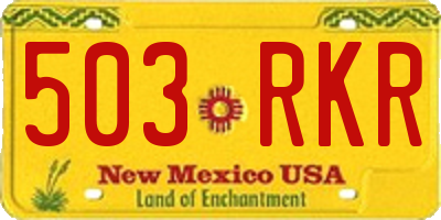 NM license plate 503RKR