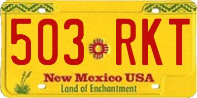 NM license plate 503RKT