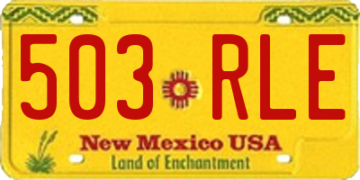 NM license plate 503RLE