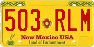 NM license plate 503RLM