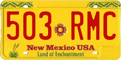 NM license plate 503RMC
