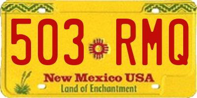NM license plate 503RMQ