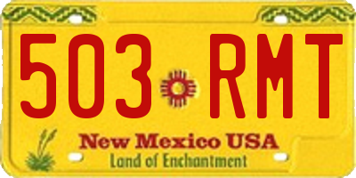NM license plate 503RMT