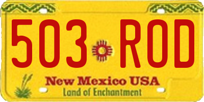 NM license plate 503ROD