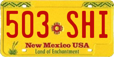 NM license plate 503SHI