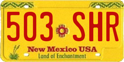 NM license plate 503SHR