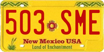 NM license plate 503SME