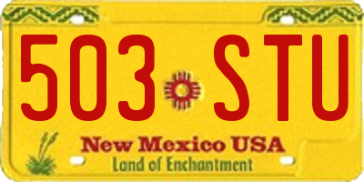 NM license plate 503STU