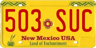 NM license plate 503SUC