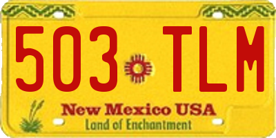 NM license plate 503TLM