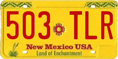NM license plate 503TLR