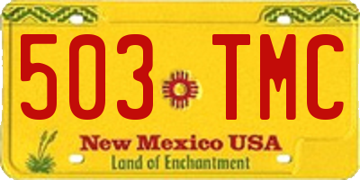 NM license plate 503TMC