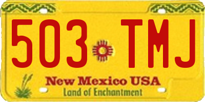 NM license plate 503TMJ