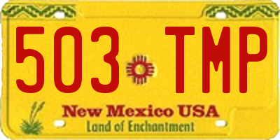NM license plate 503TMP