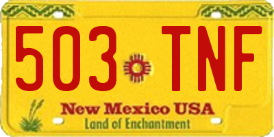 NM license plate 503TNF