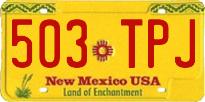 NM license plate 503TPJ