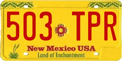 NM license plate 503TPR