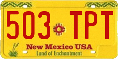 NM license plate 503TPT