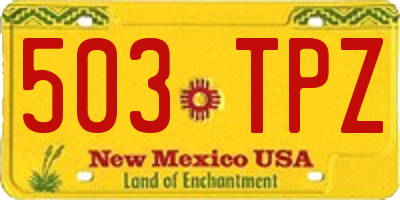 NM license plate 503TPZ
