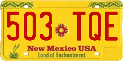 NM license plate 503TQE