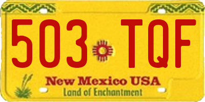 NM license plate 503TQF