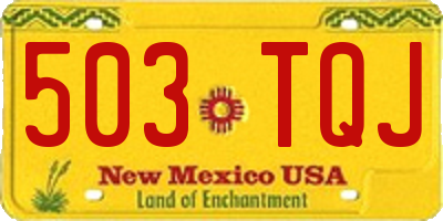 NM license plate 503TQJ
