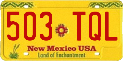 NM license plate 503TQL