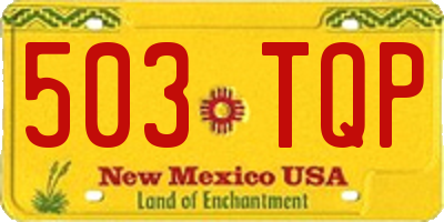 NM license plate 503TQP