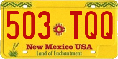 NM license plate 503TQQ
