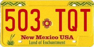 NM license plate 503TQT