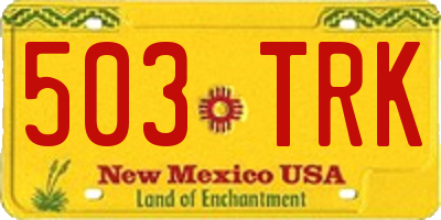 NM license plate 503TRK