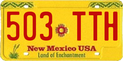 NM license plate 503TTH