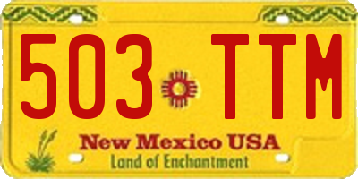 NM license plate 503TTM
