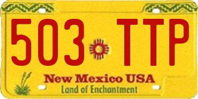 NM license plate 503TTP