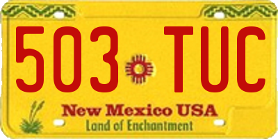 NM license plate 503TUC
