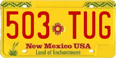 NM license plate 503TUG