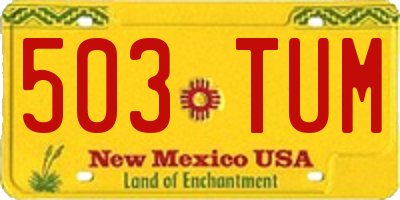 NM license plate 503TUM