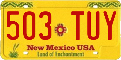 NM license plate 503TUY