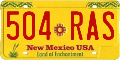 NM license plate 504RAS