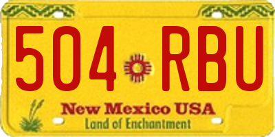 NM license plate 504RBU