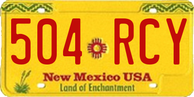 NM license plate 504RCY