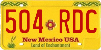 NM license plate 504RDC