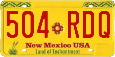 NM license plate 504RDQ