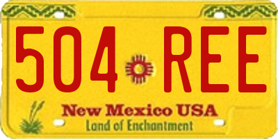 NM license plate 504REE