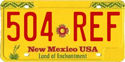 NM license plate 504REF