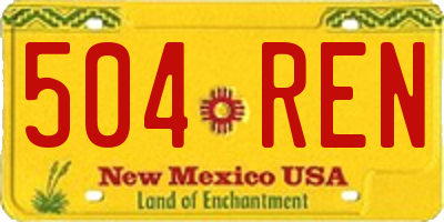 NM license plate 504REN
