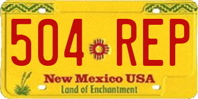 NM license plate 504REP