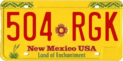 NM license plate 504RGK