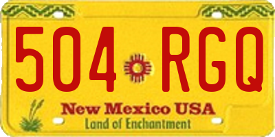 NM license plate 504RGQ