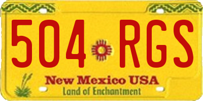 NM license plate 504RGS